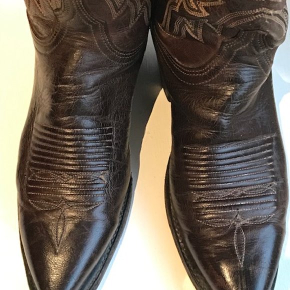 Lucchese Savannah chocolate brown cowboy boots size 5.5 - 6 - Picture 3 of 10